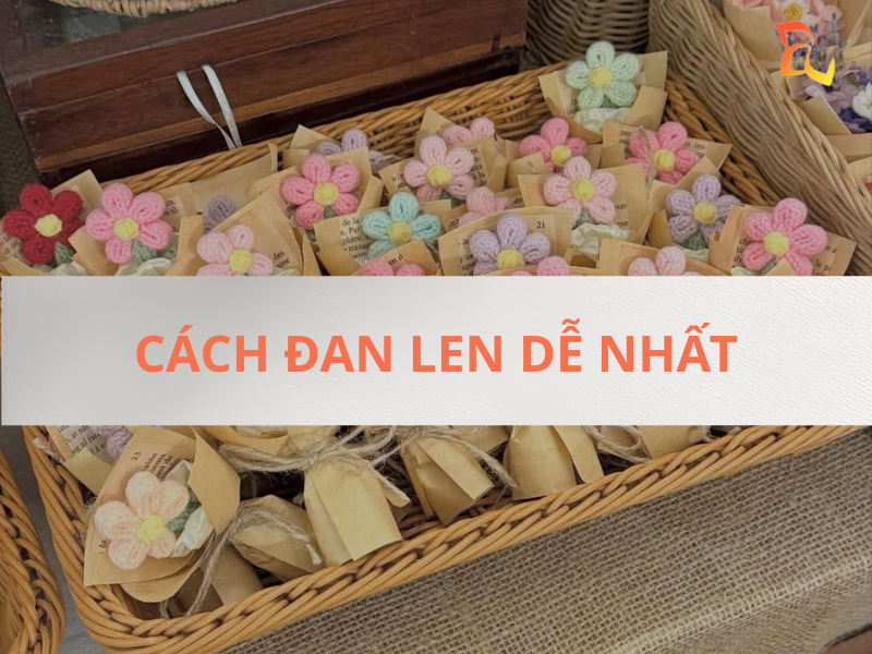 Hình ảnh minh họa cách đan len dễ nhất cho người mới bắt đầu với các mũi đan cơ bản