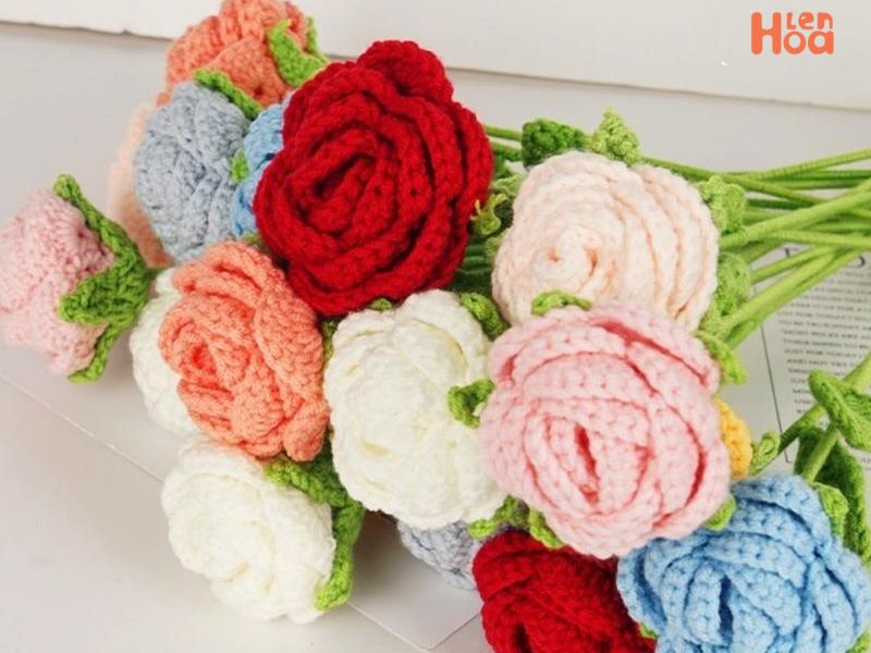 Giới thiệu về cách làm hoa len nhung